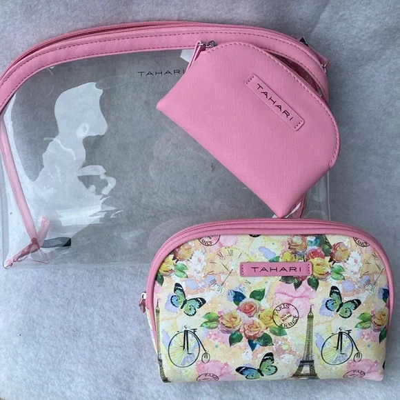 Tahari Travel Trio Cosmetic Bags Set of 3 NWT - Picture 8 of 9